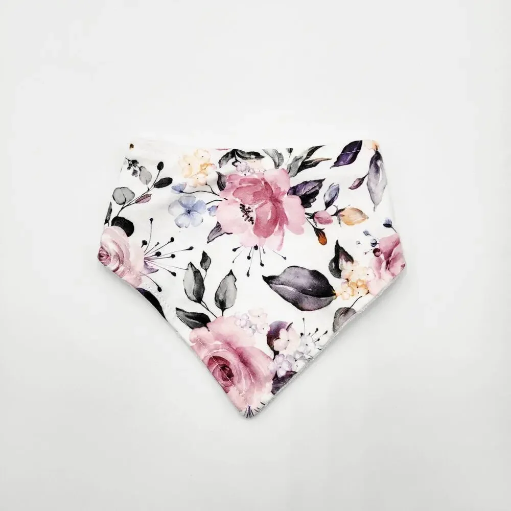 Somewhere Over Rainbows Floral Print Bandana Bib Infant Adjustable One Size